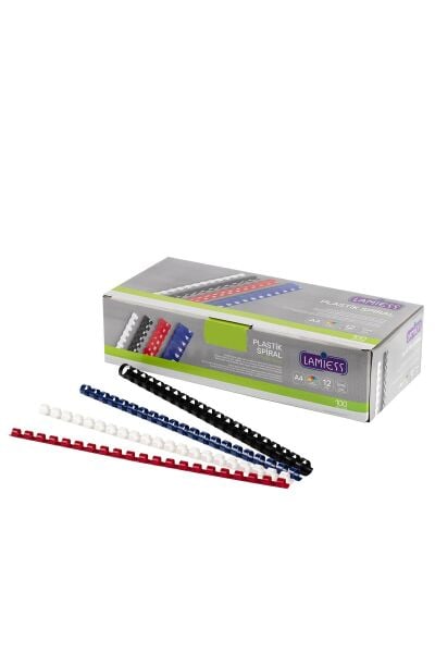 Lamiess 12 Mm Plastik Spiral Mavi 100'Lü