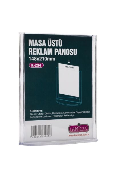 Lamiess K-234 Masaüstü Reklam Panosu Dikey 3 'Lü