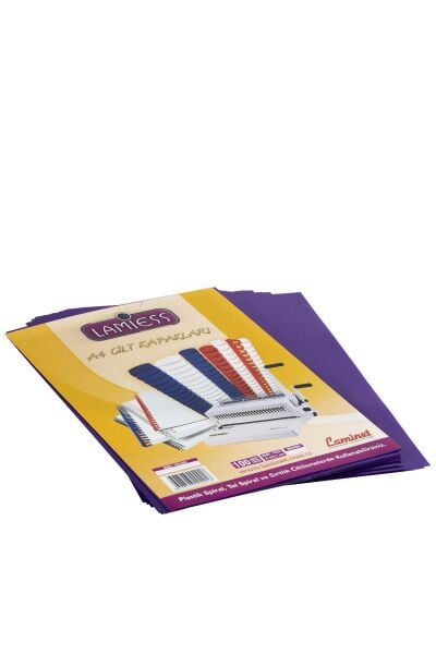 Lamiess  A-4 160 Mıc.Opak Cilt Kapağı Mor 100 'Lü