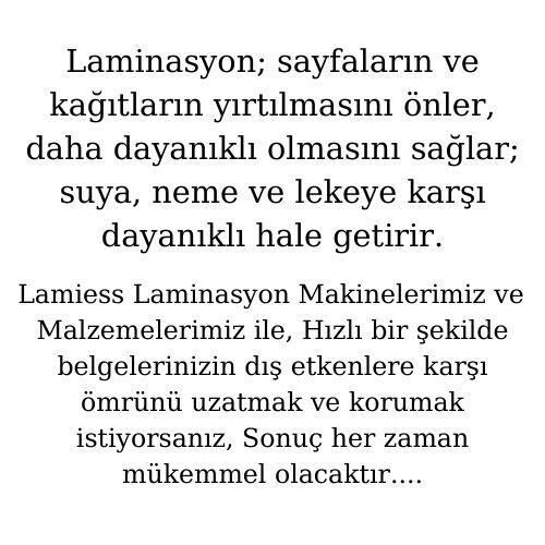 Lamiess  70 X 100 Mm 125 Mıc.Polyester Laminasyon Filmi  300'Lü