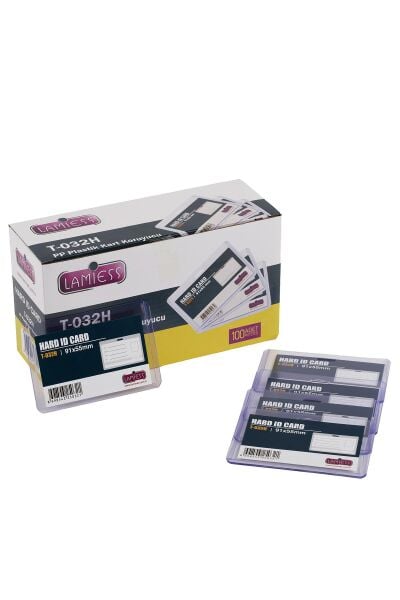 Lamiess  T-032 H Yatay Pp Plastik Kart Koruyucu 100'Lü